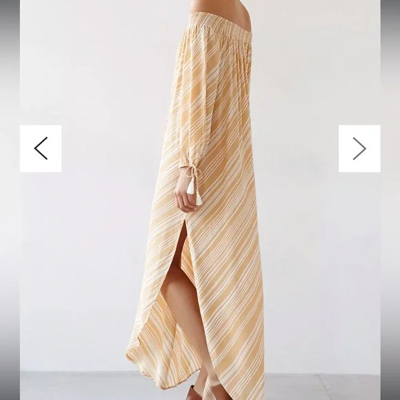 Faithful The Brand Yellow Striped Long Dress Size XS - Picture 2 of 13